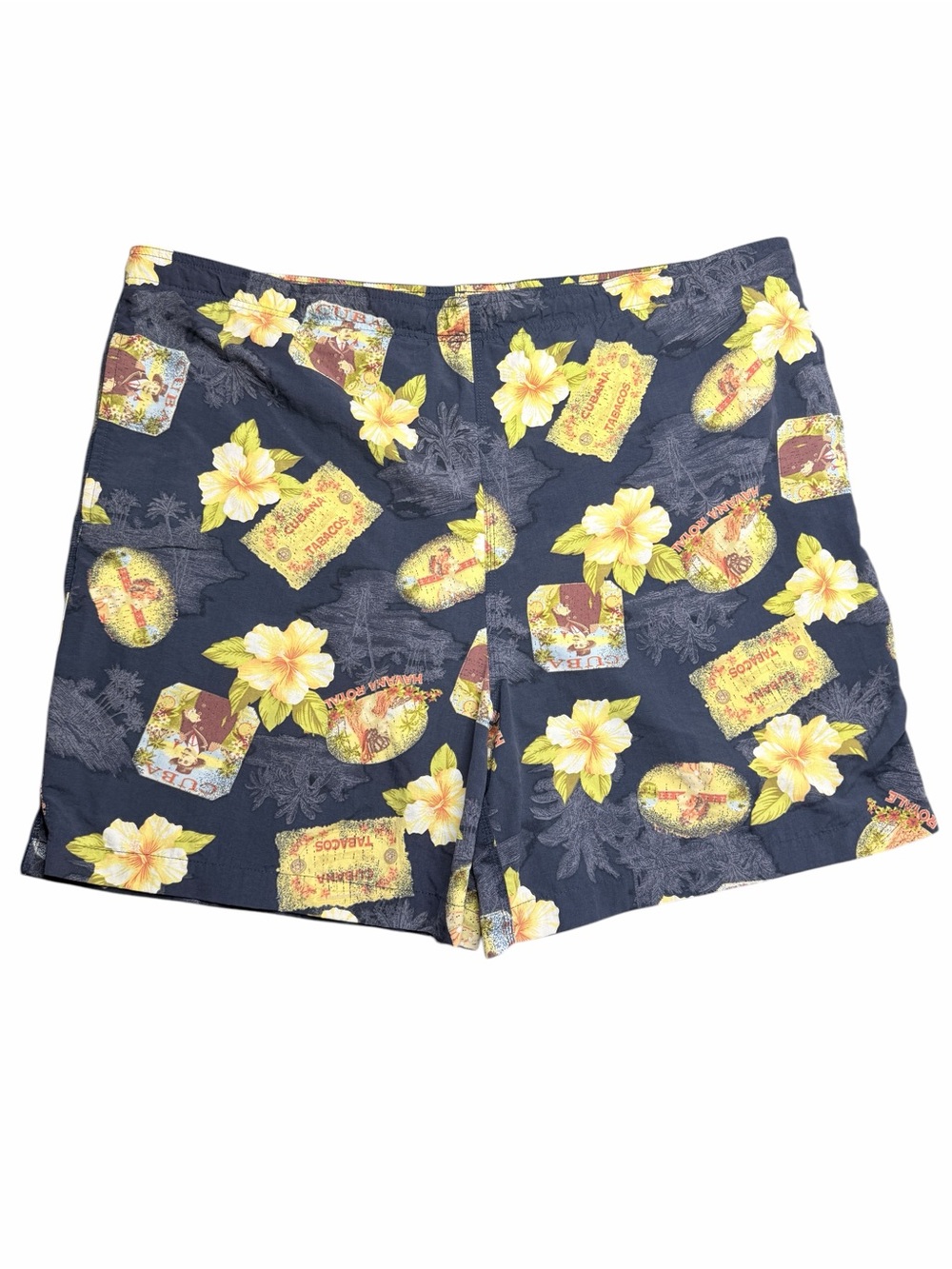 Breakwater Men’s Swim Trunks Floral Island Cubana Tabacos Print Size XL